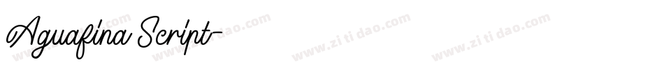 Aguafina Script字体转换